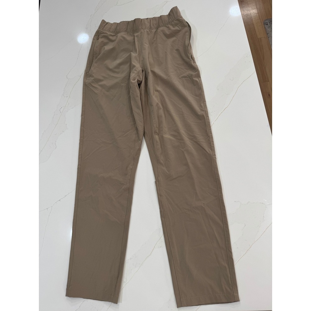 Alo Yoga Womens Tan Technical Straight Leg Elastic Waist Pants Size S